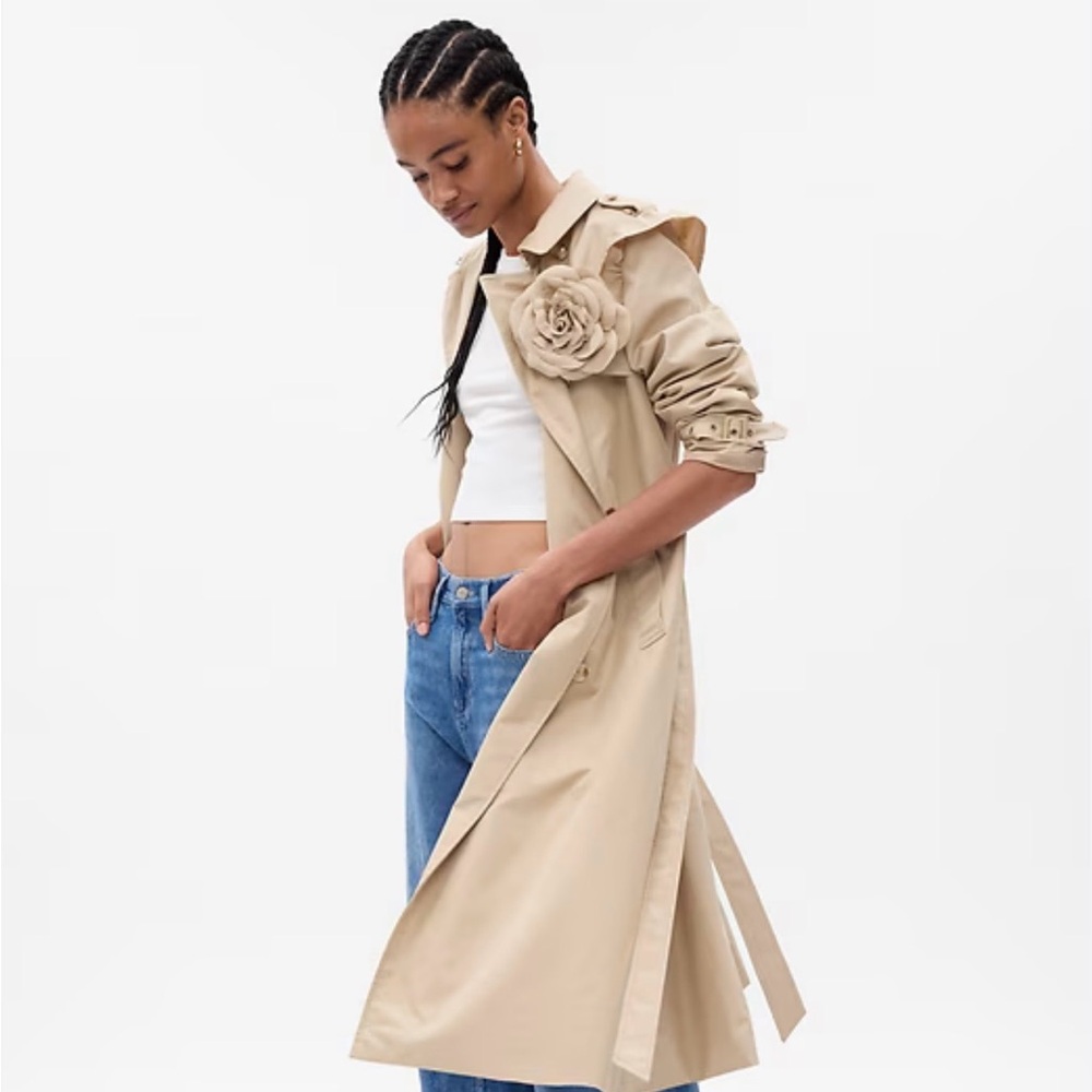 loveshackfancy x gap trench coat